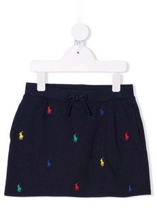 Ralph Lauren Polo Pony-embroidered mini skirt