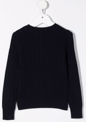 Ralph Lauren logo-embroidered cable-knit cardigan