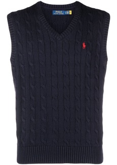 Ralph Lauren Polo Pony-motif cable-knit vest