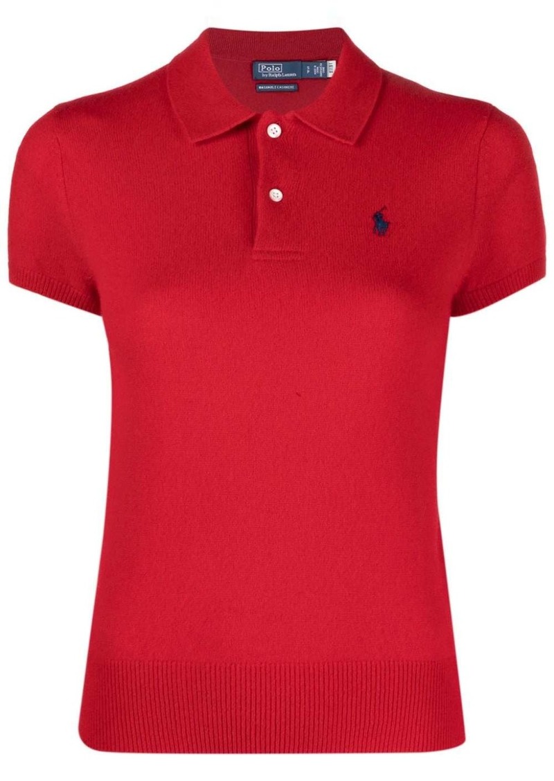 Ralph Lauren: Polo Pony-motif cashmere polo shirt