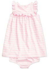Ralph Lauren: Polo Ralph Lauren Baby Girls Striped Cotton Dress Bloomer