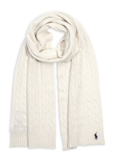 Ralph Lauren: Polo Ralph Lauren Classic Cable Wool & Cashmere Scarf