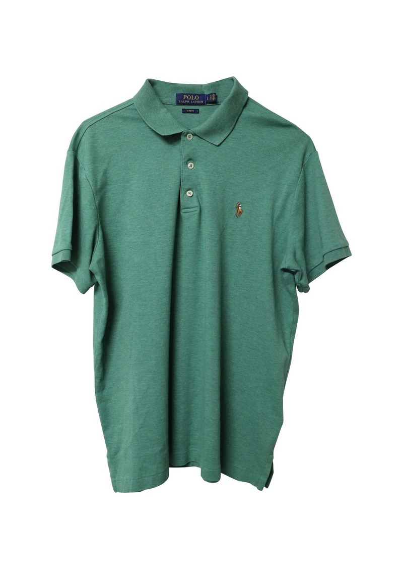 Polo Ralph Lauren Custom Slim Fit Polo T-Shirt in Green Cotton