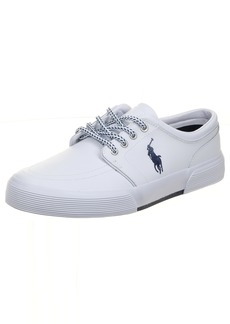 Polo Ralph Lauren Men's Faxon Low Sport Leather Fashion Sneaker White  D US