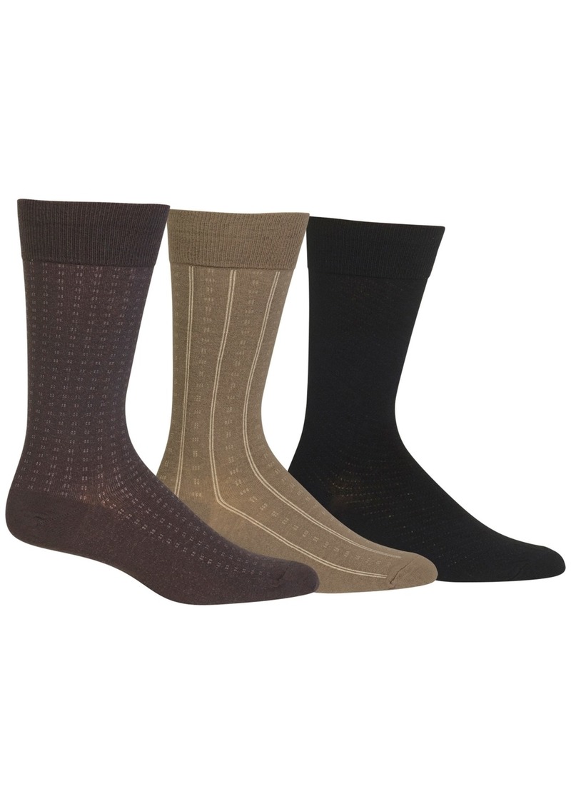 Ralph Lauren Polo Polo Ralph Lauren Men's 3-Pk. Assorted Patterns Dress Socks - Brown Assorted