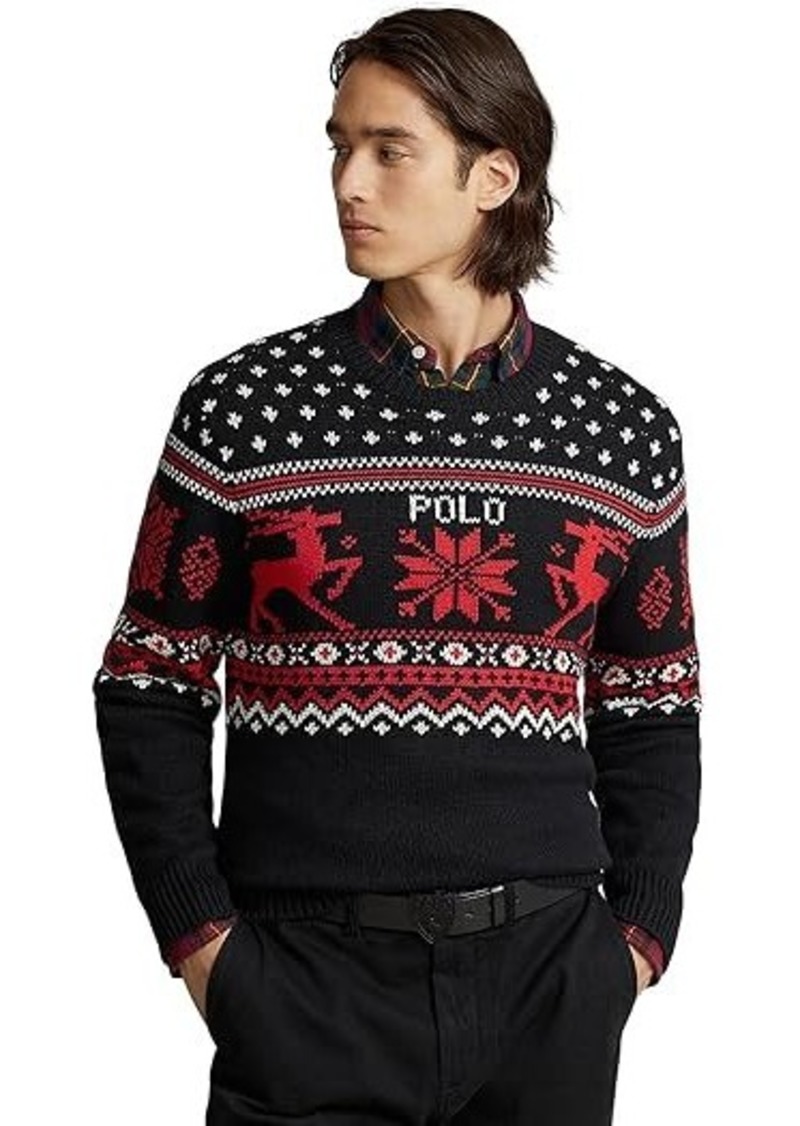 Ralph Lauren Polo Reindeer Cotton Cashmere Sweater