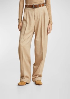 Ralph Lauren: Polo Relaxed-Fit Pleated Herringbone Pants