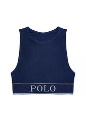 Ralph Lauren: Polo Rib-Knit Logo Bralette