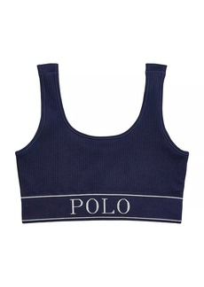 Ralph Lauren: Polo Rib-Knit Logo Crop Top