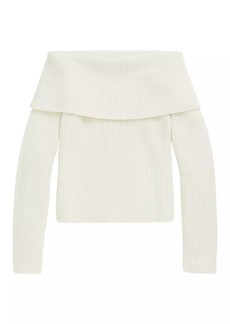 Ralph Lauren: Polo Rib-Knit Off-The-Shoulder Sweater