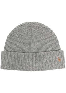 Ralph Lauren Polo ribbed knit embroidered-logo hat