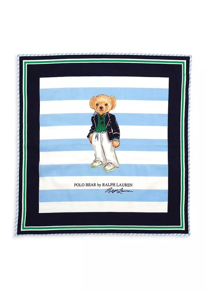 Ralph Lauren: Polo Riviera Polo Bear Striped Cotton-Blend Bandana