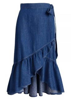 Ralph Lauren: Polo Ruffled Chambray Wrap Skirt