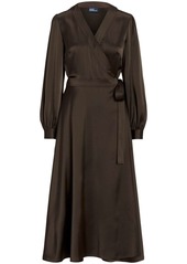 Ralph Lauren: Polo satin midi wrapdress