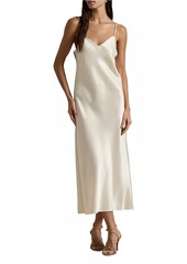 Ralph Lauren: Polo Satin Slip Midi-Dress