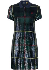 Ralph Lauren: Polo sequin-embellished plaid-patterned polo dress