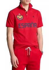 Ralph Lauren Polo Shield Patch Cotton Mesh Polo Shirt