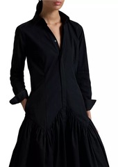 Ralph Lauren: Polo Shirred Yoke Oxford Maxi Shirtdress