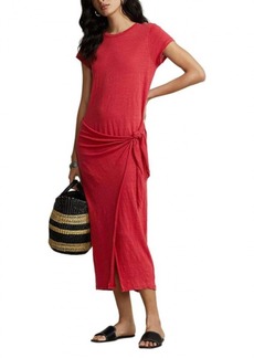 Ralph Lauren: Polo Short Sleeve Wrap Dress In Sunset Red