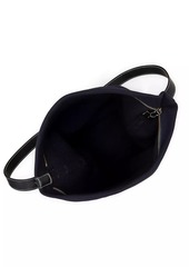 Ralph Lauren: Polo Slouched Wool-Blend & Leather Bucket Bag