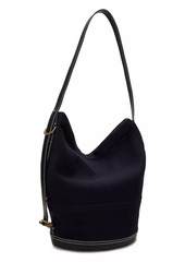 Ralph Lauren: Polo Slouched Wool-Blend & Leather Bucket Bag