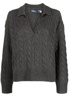 Ralph Lauren: Polo split-neck cable-knit jumper