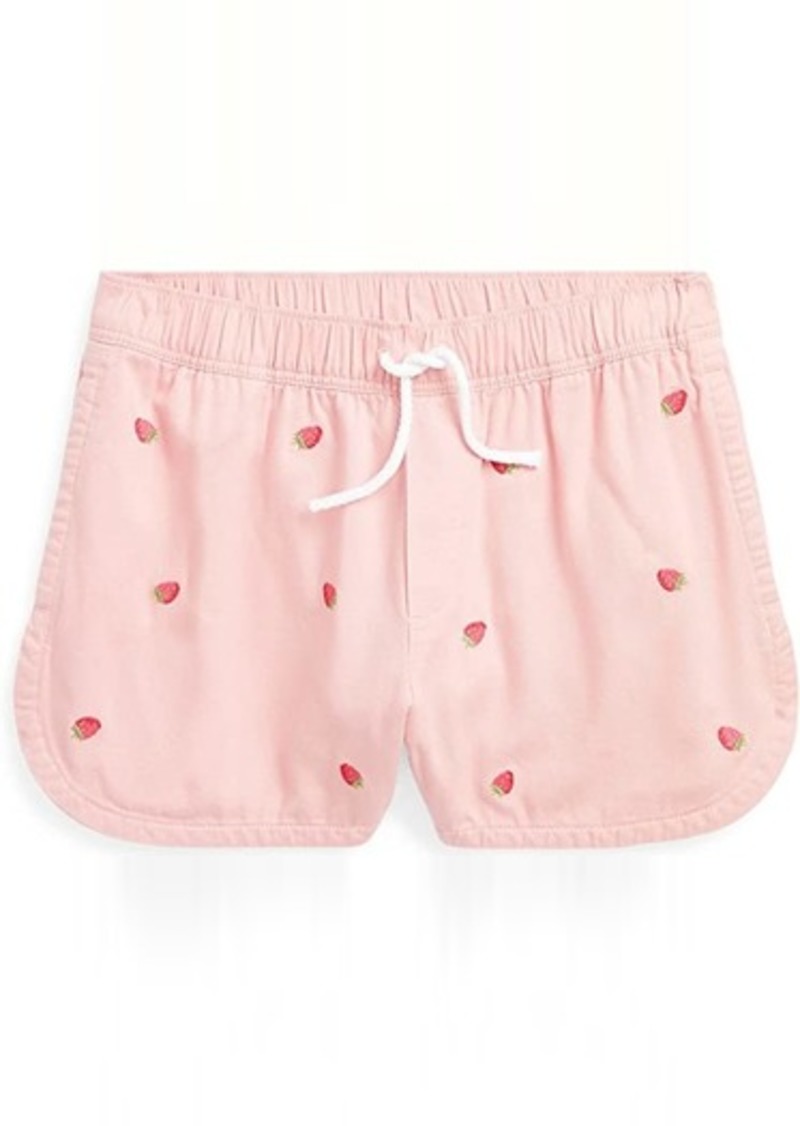 Ralph Lauren: Polo Strawberry Cotton Twill Shorts (Big Kids)