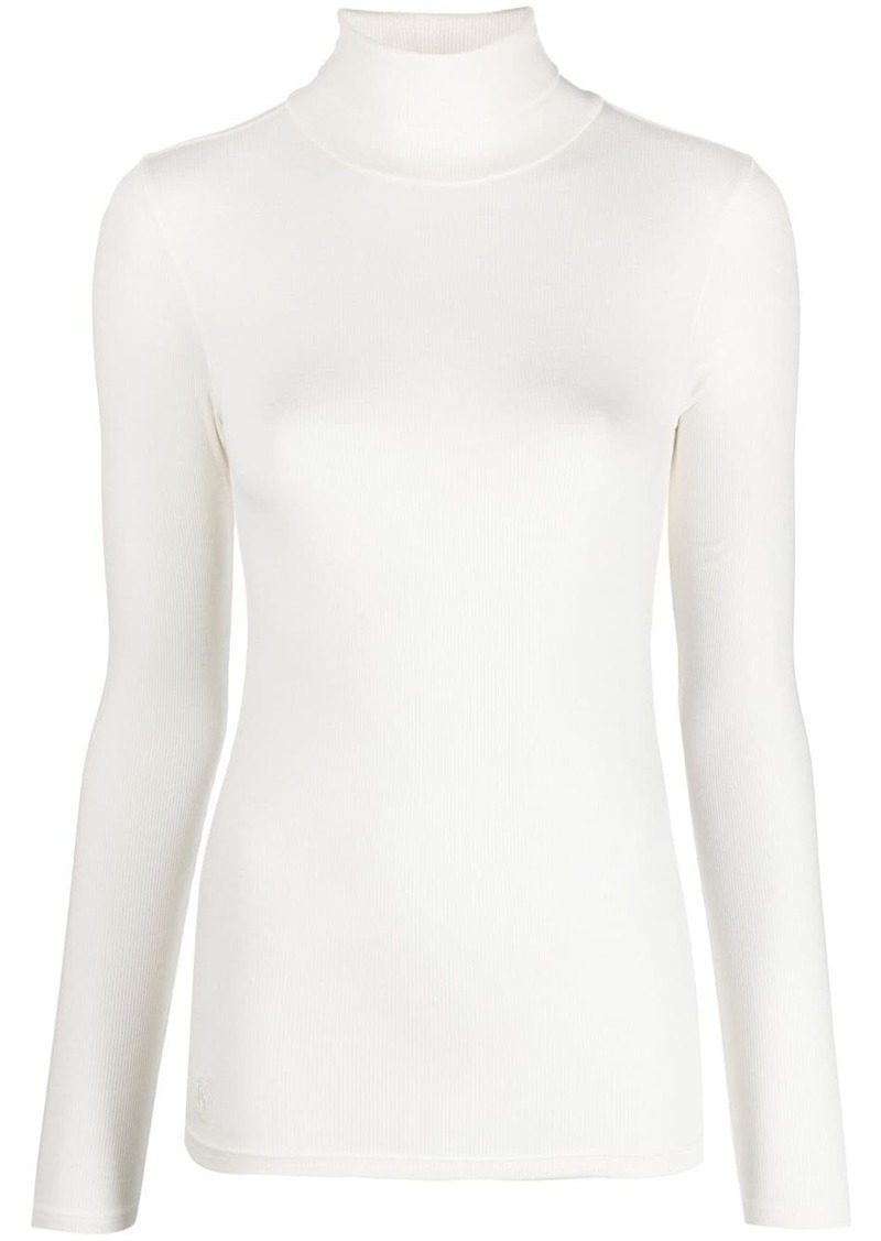 Ralph Lauren: Polo stretch ribbed turtleneck top