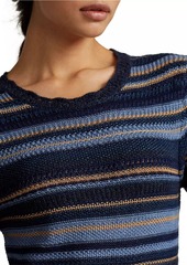 Ralph Lauren: Polo Stripe Crewneck Maxi Sweaterdress