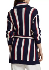 Ralph Lauren: Polo Stripe Linen-Blend Patch Cardigan