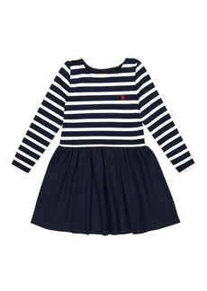 Ralph Lauren: Polo Polo Ralph Lauren Kids Striped cotton jersey dress