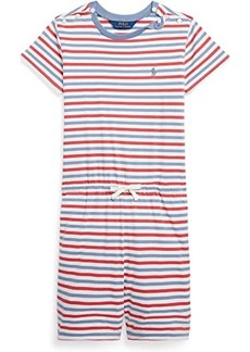 Ralph Lauren: Polo Striped Cotton Jersey Romper (Big Kids)