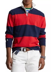 Ralph Lauren Polo Striped Cotton Long-Sleeve Polo Shirt