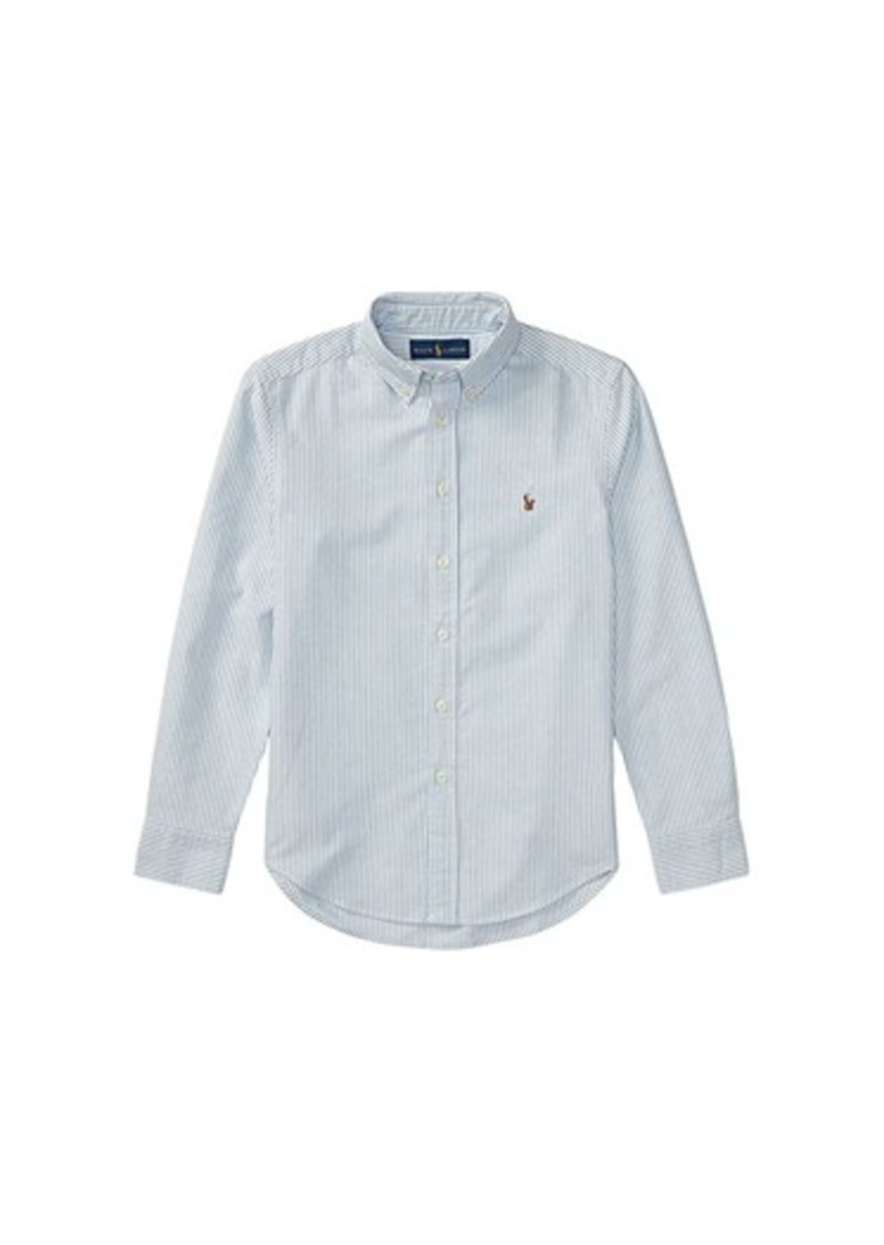 Ralph Lauren: Polo Striped Cotton Oxford Shirt (Big Kids)