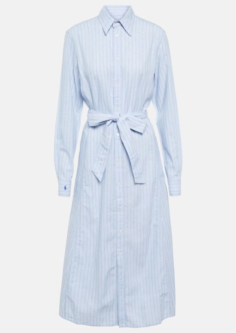Ralph Lauren: Polo Polo Ralph Lauren Striped linen and cotton shirt dress