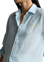 Ralph Lauren: Polo Striped Linen Oversized Shirt
