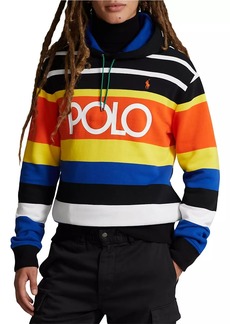 Ralph Lauren Polo Striped Logo Fleece Hoodie