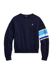Ralph Lauren: Polo Striped-Trim Fleece Sweatshirt