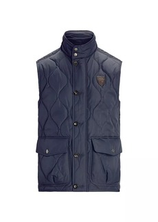 Ralph Lauren Polo Suede-Trim Quilted Vest