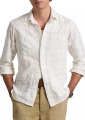 Ralph Lauren Polo Textured Patchwork Cotton-Linen Shirt