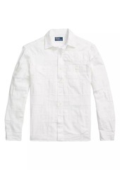 Ralph Lauren Polo Textured Patchwork Cotton-Linen Shirt