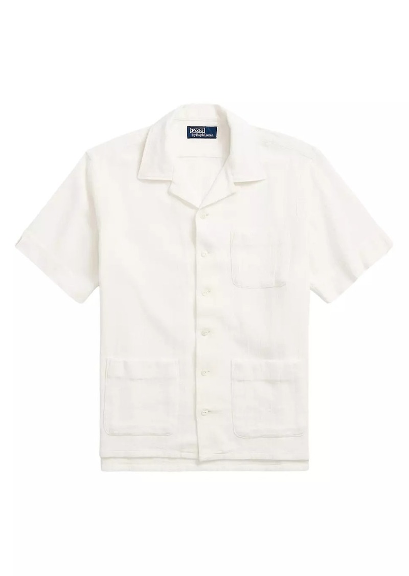 Ralph Lauren Polo Textured Woven Cotton Sport Shirt