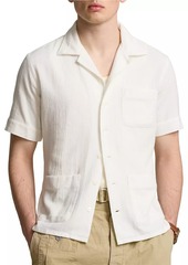 Ralph Lauren Polo Textured Woven Cotton Sport Shirt