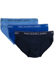 Ralph Lauren Polo three pack logo waistband briefs