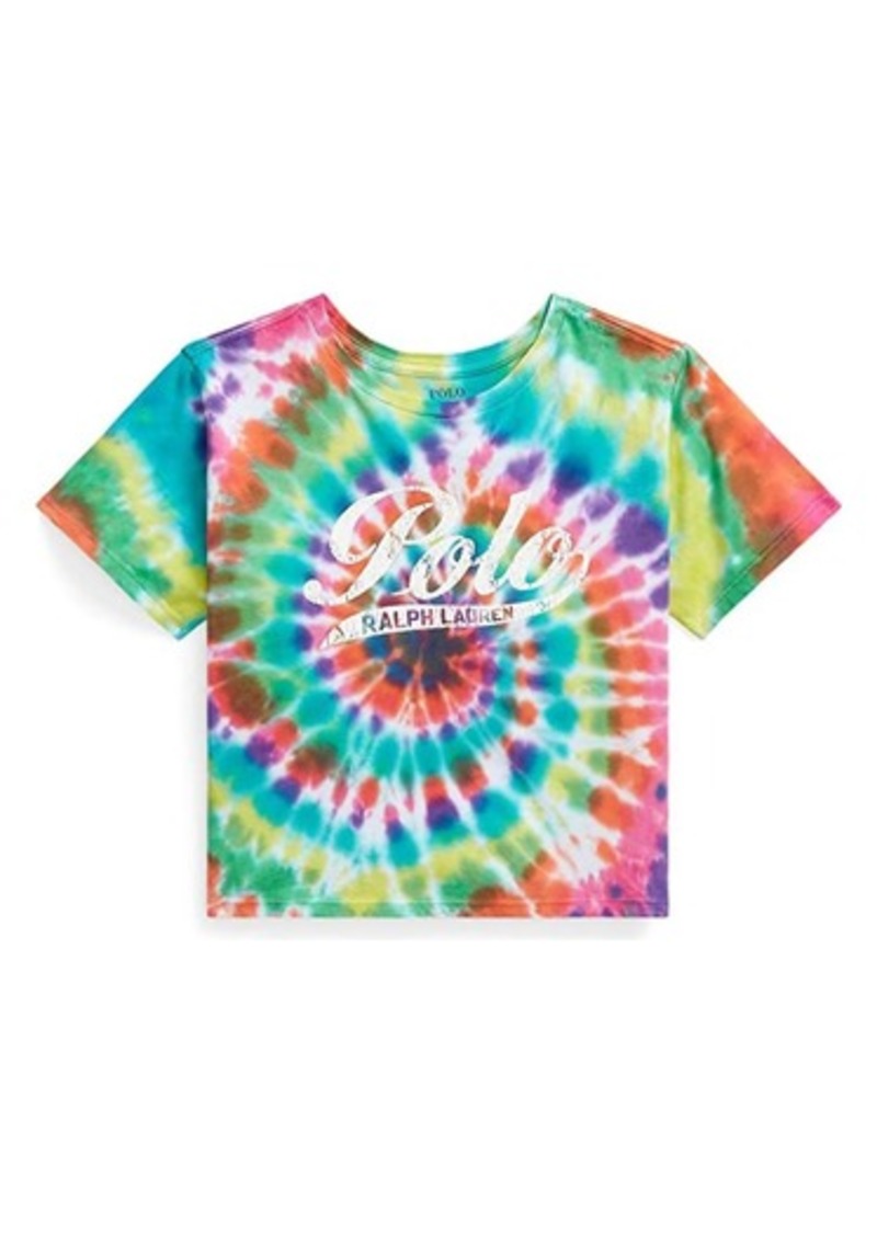 Ralph Lauren: Polo Tie-Dye Logo Cotton Jersey Boxy Tee (Big Kids)