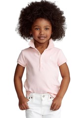 Ralph Lauren: Polo Polo Ralph Lauren Toddler and Little Girls Short Sleeve Stretch Cotton Mesh Polo Shirt - Polo Black