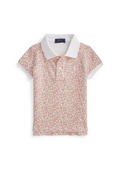 Ralph Lauren: Polo Toddler Girls Floral Stretch Mesh Polo