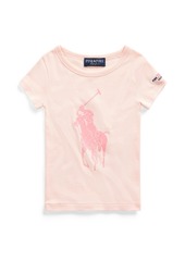 Ralph Lauren: Polo Toddler Girls Pink Pony Graphic Tee
