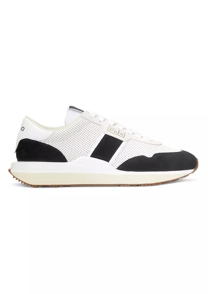 Ralph Lauren Polo Train 89 Leather & Suede Low-Top Sneakers
