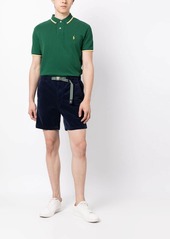 Ralph Lauren Polo velvet buckled-waistband shorts